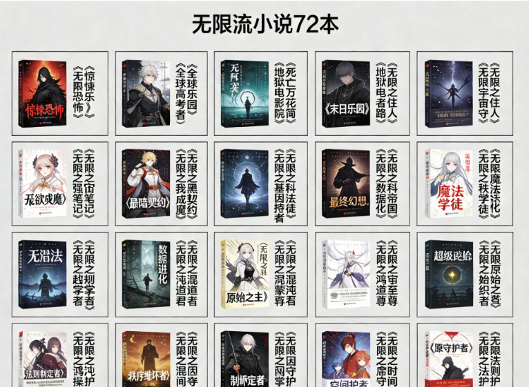 无限流小说72本，总计【131.9MB】
